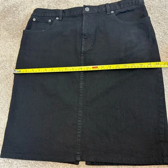 LRL Ralph Lauren Jeans Co black denim jean pencil skirt Sz 12 - Picture 6 of 10
